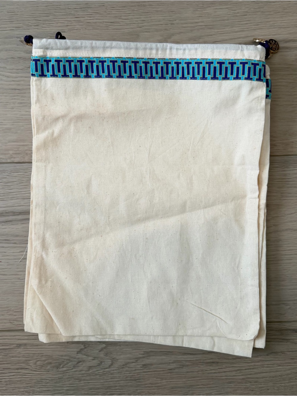 Lot of 6 Authentic Tory Burch Canvas Drawstring Dust Bags